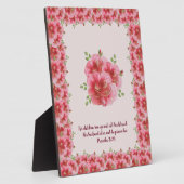 Plaque Photo Table encadrée rose Top 8 x 10 (Côté)