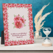 Plaque Photo Table encadrée rose Top 8 x 10 (Côté)