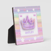 Plaque Photo Table Princess Crown personnalisée (Recto)