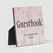 Plaque Photo Table rose Mariage or et rose (Recto)