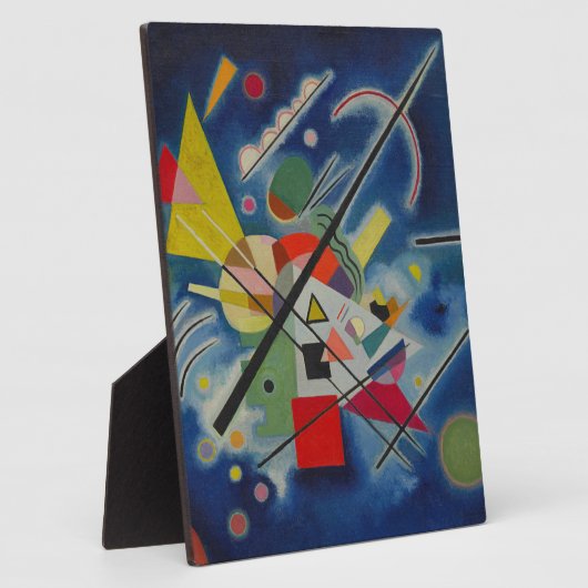 Plaque Photo Tableau bleu de Kandinsky (Côté)