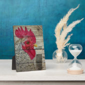 Plaque Photo Tableau de la grange de poulet rustique Rooster (Côté)