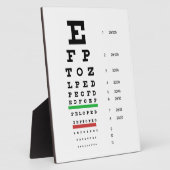 Plaque Photo tableau de vision de Snellen pour l'opthalmologue (Côté)