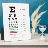 Plaque Photo tableau de vision de Snellen pour l'opthalmologue (Côté)