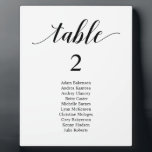 Plaque Photo Tableau des paramètres du dîner Mariage moderne cl<br><div class="desc">Classé Moderne Mariage Dîner Cadre Tableau,  en noir et blanc</div>