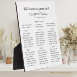 Plaque Photo Tableau des sièges Mariages modernes<br><div class="desc">Affichez votre plan de siège mariage avec style avec cette plaque de table qui mesure 8 x 10 pouces. Cette plaque présente un design simple et élégant qui peut correspondre à n'importe quel thème mariage. Il est livré avec un chevalet pour un affichage facile sur vos tables ou ailleurs que...</div>
