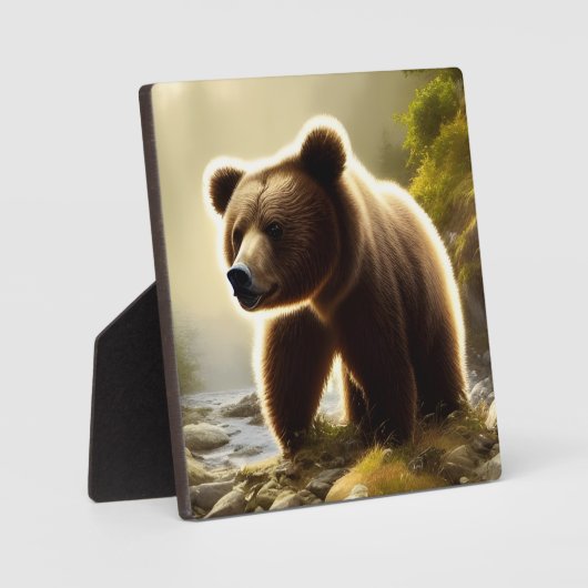 Plaque Photo Tablet PC Portrait Faune Ours Brown (Recto)