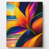 Plaque Photo Tabletop d'art des fleurs paradisiaques tropicales (Devant)
