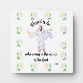 Plaque Photo Tabletop Easel Avec Toile : Heureux Est-Il. (Devant)