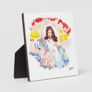 Plaque Photo Tabletop Easel avec toile : Le Seigneur Jésus Chri