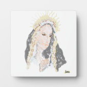 Plaque Photo Tabletop Easel Avec Toile : Vierge Marie (Devant)