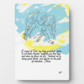 Plaque Photo Tabletop Easel w/Canvas : Guardian Angel (Devant)