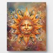 Plaque Photo Tablette Art numérique face soleil cosmique (Devant)