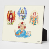 Plaque Photo Tablette avec Eau : Archanges avec Christ (Côté)