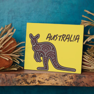 Plaque Photo Tablette de mosaïque autochtone de Kangaroo