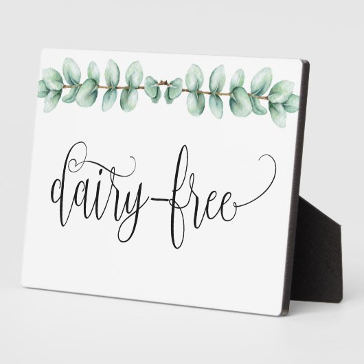 Plaque Photo Tablette Eucalyptus sans laiton avec chevalet Plaq (Côté)