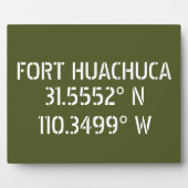 Plaque Photo Tablette Fort Huachuca Latitude Longitude (Devant)