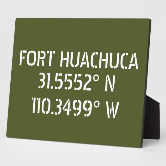 Plaque Photo Tablette Fort Huachuca Latitude Longitude (Côté)