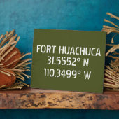 Plaque Photo Tablette Fort Huachuca Latitude Longitude (Côté)