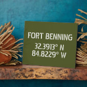Plaque Photo Tablette Latitude Longitude de Fort Benning (Côté)
