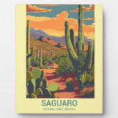 Plaque Photo Tablette Retro Saguaro Pittoresque View (Devant)
