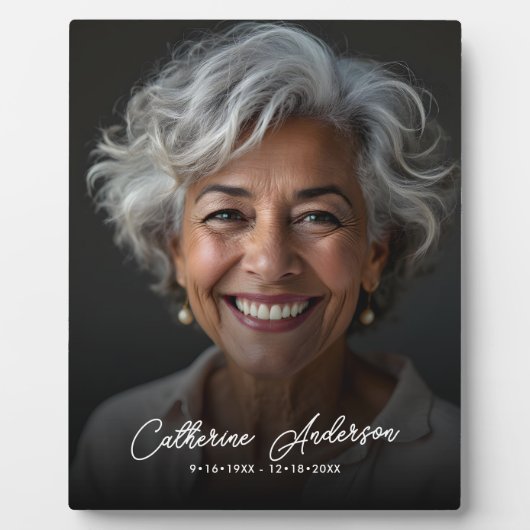 Plaque Photo Tablette simple photo et texte personnalisé (Devant)