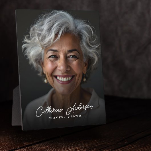 Plaque Photo Tablette simple photo et texte personnalisé