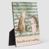 Plaque Photo Tablette Whimsical Hedgehog & Beaver Dance (Côté)