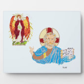 Plaque Photo Tablier et toile : Archanges, Uriel et Jésus (Devant)