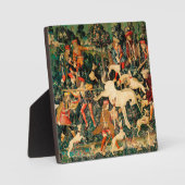 Plaque Photo Tapisseries Unicorn Classique médiéval défend la c (Recto)