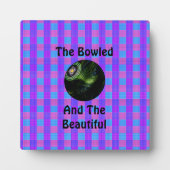 Plaque Photo Tartan Lawn Bowls Belle Conception, (Devant)