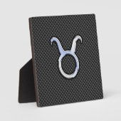 Plaque Photo Taurus Zodiac sur le charbon de bois (Recto)