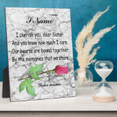 PLAQUE PHOTO TAUX DE MONOGRAMME DE SISTER (Côté)