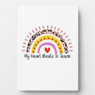 Plaque Photo Teacher Art My Heart Beats To Teach
