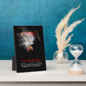 Plaque Photo Teamwork Basketball Motivational Inspirational (Côté)