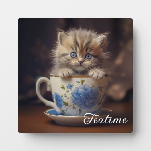 Plaque Photo Teatime Kitten (Devant)