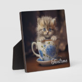 Plaque Photo Teatime Kitten (Recto)