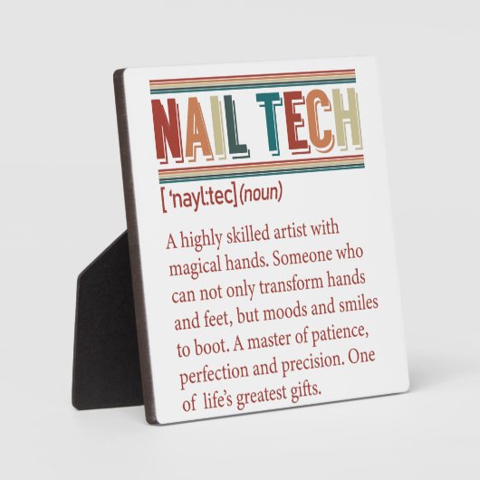 Plaque Photo Technologie de l'ongle Définition Rétro technologi (Recto)