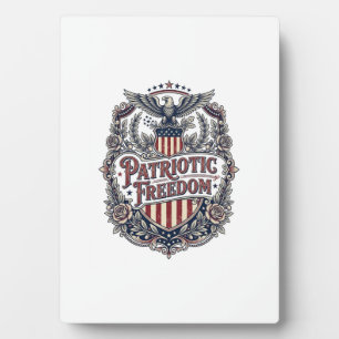 Plaque Photo Tee-shirt graphique vectoriel floral patriotique v