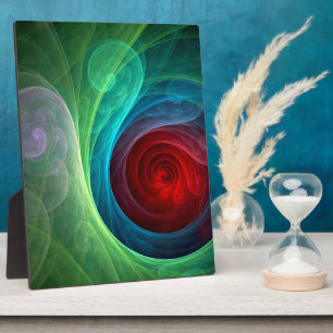 Plaque Photo Tempête rouge Floral Art moderne Abstrait Motif co