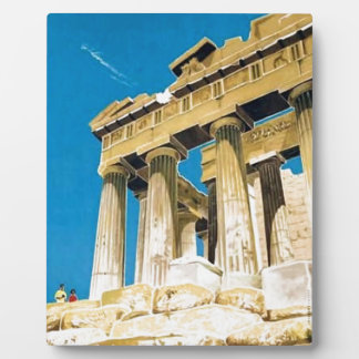 Plaque Photo Temple du Parthénon de la Grèce Vintage voyage Ath