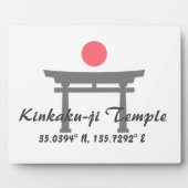 Plaque Photo Temple Kinkaku-ji Latitude Longitude (Devant)