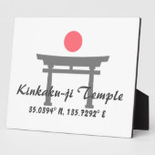 Plaque Photo Temple Kinkaku-ji Latitude Longitude (Côté)