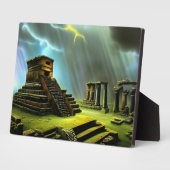 Plaque Photo Temple Mayan Ruines Imaginaire Art Tabletop (Côté)