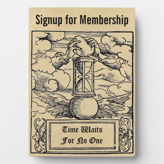 Plaque Photo Temps D'Attente Pour Aucun lecteur D'Appartenance  (Devant)