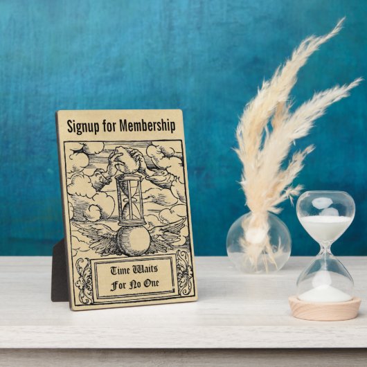 Plaque Photo Temps D'Attente Pour Aucun lecteur D'Appartenance  (Côté)