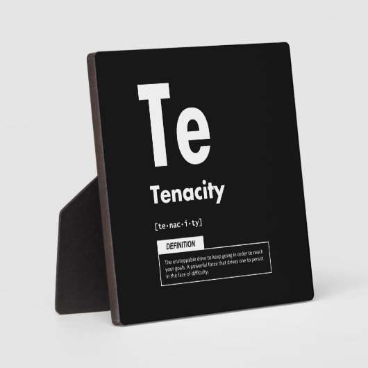 Plaque Photo Tenacité - Élément De Succès - Motivation (Recto)
