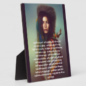 Plaque Photo Terre M'Enseigner La Prière Femme Indigène Table (Côté)