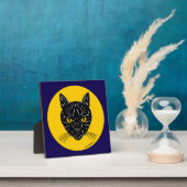 Plaque Photo Tête de chat noir (Insitu)