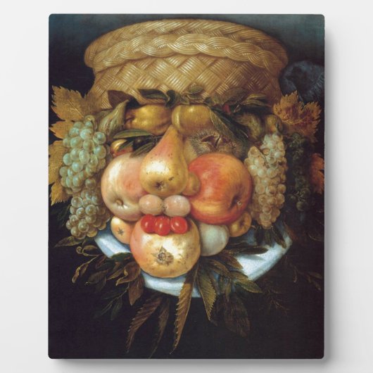 Plaque Photo Tête réversible de Giuseppe Arcimboldo avec panier (Devant)